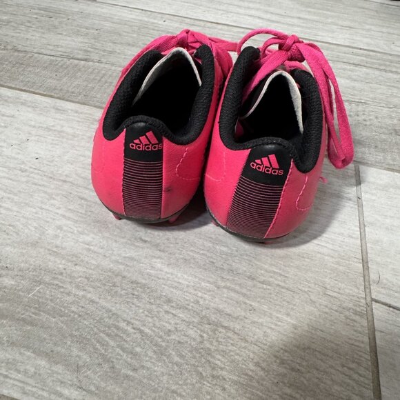 Adidas Kids Soccer Cleats Pink & Black Size 12K Synthetic Uppers Comfortable Fit - Picture 5 of 8